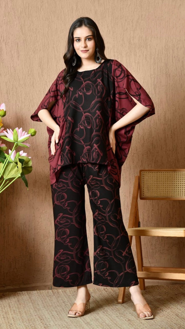 Black Soft Cotton Co-ord Set