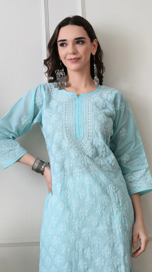 Lucknowi Chikankari Kurti Cotton
