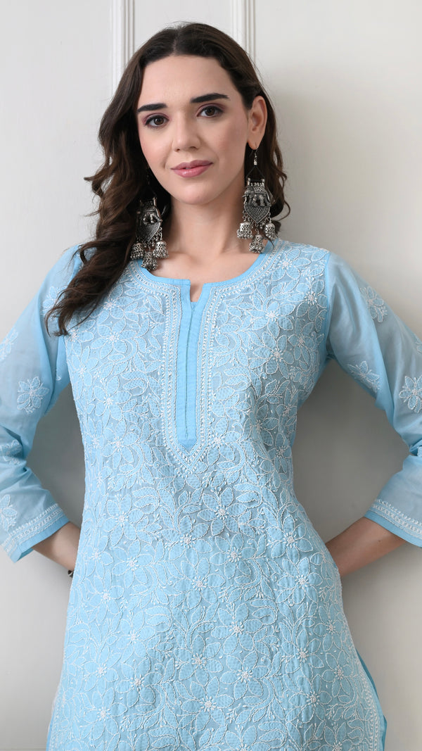 Lucknowi Chikankari Kurti Cotton