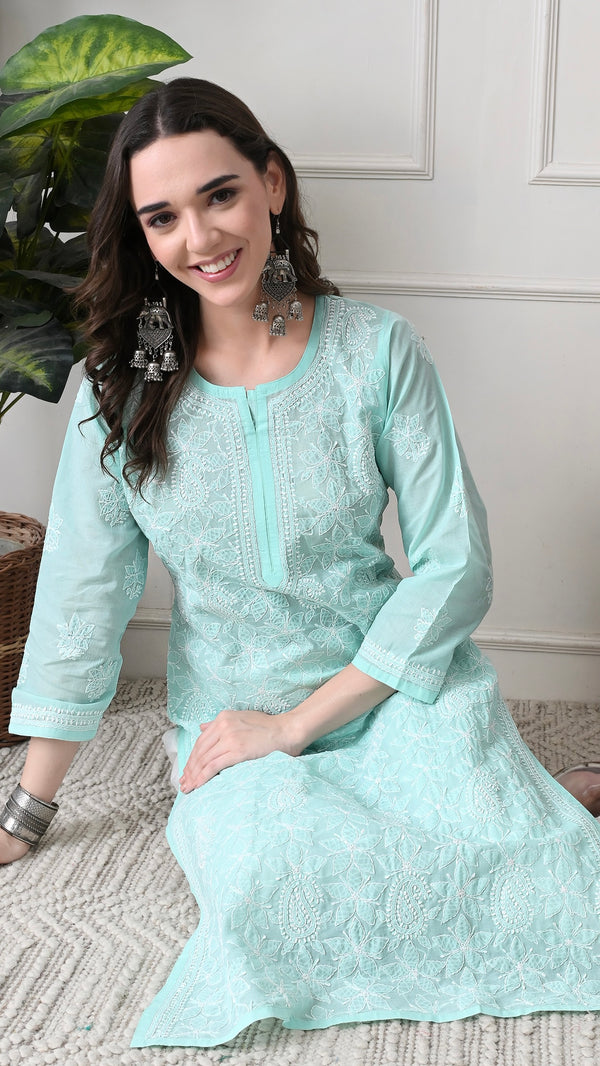 Lucknowi Chikankari Kurti Cotton