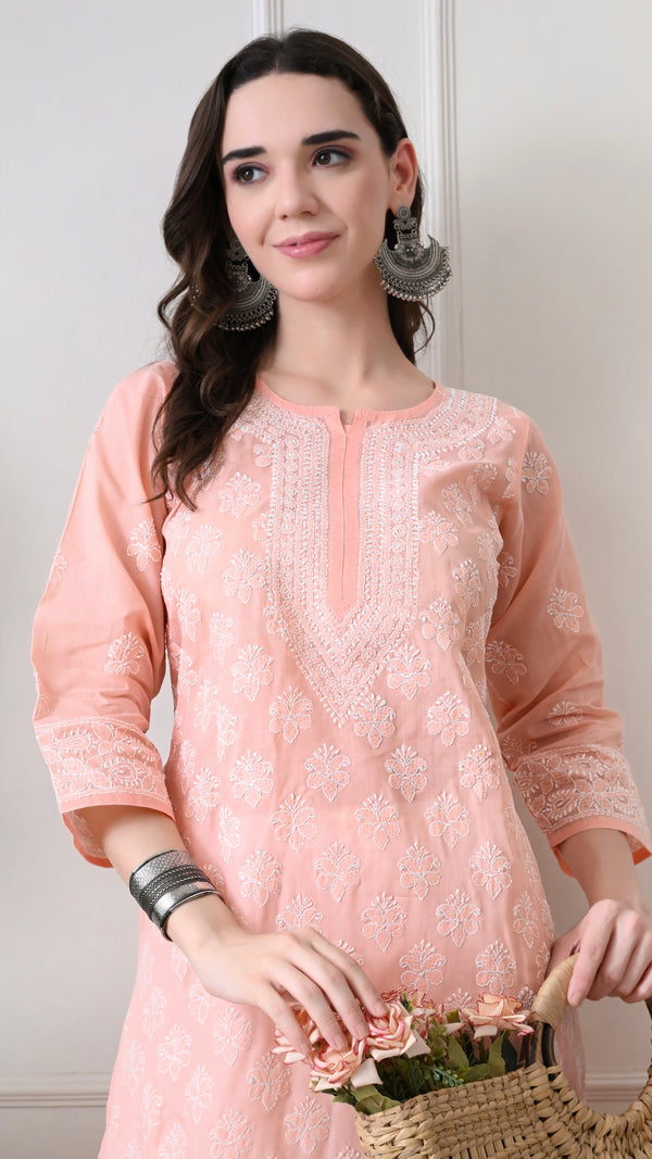 Lucknowi Chikankari Kurti Cotton