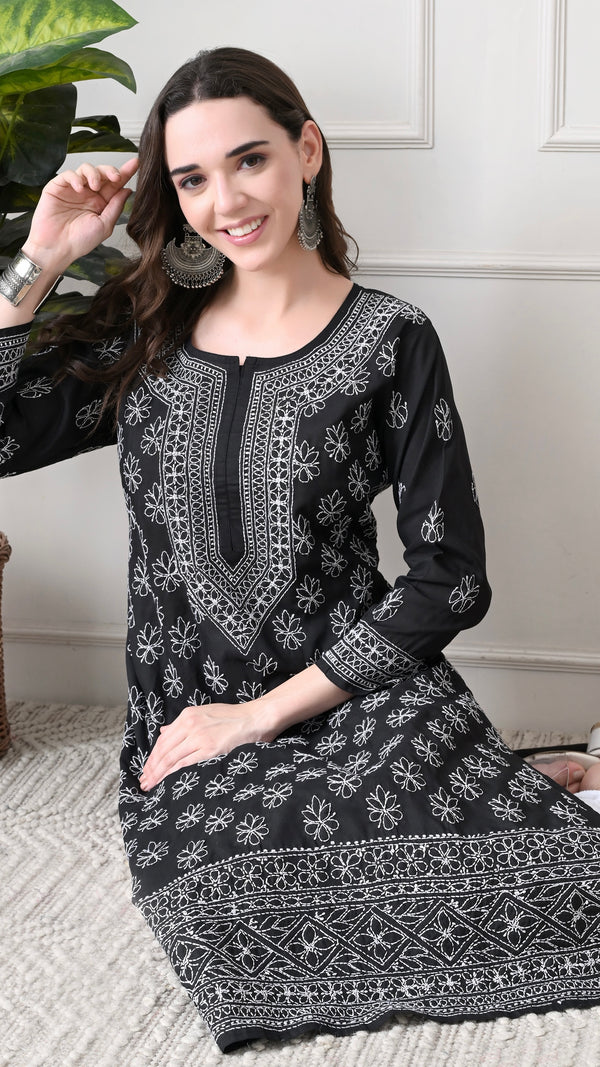 Lucknowi Chikankari Kurti Cotton
