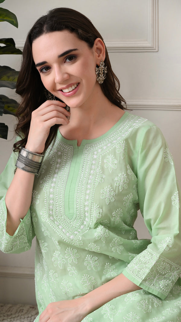 Lucknowi Chikankari Kurti Cotton