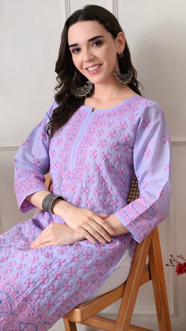 Lucknowi Chikankari Kurti Cotton