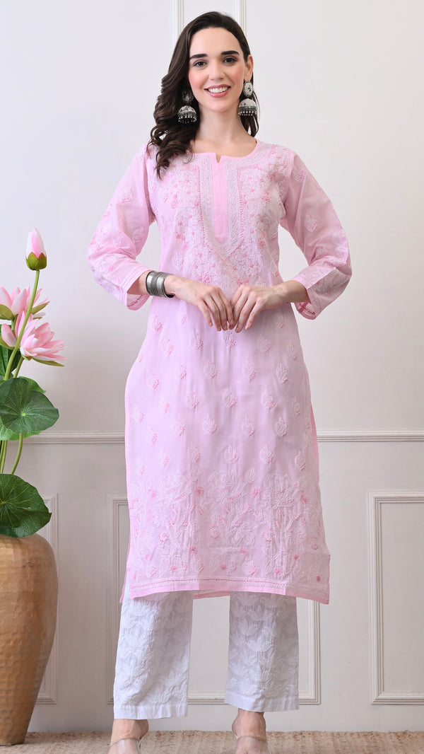 Lucknowi Chikankari Kurti Cotton