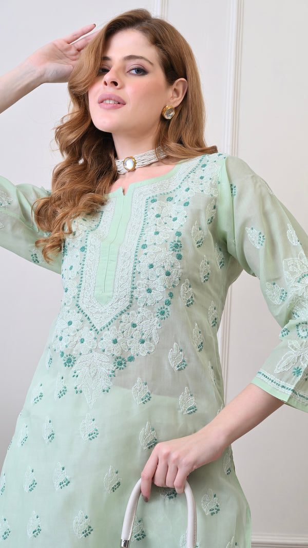 Lucknowi Chikankari Kurti Cotton