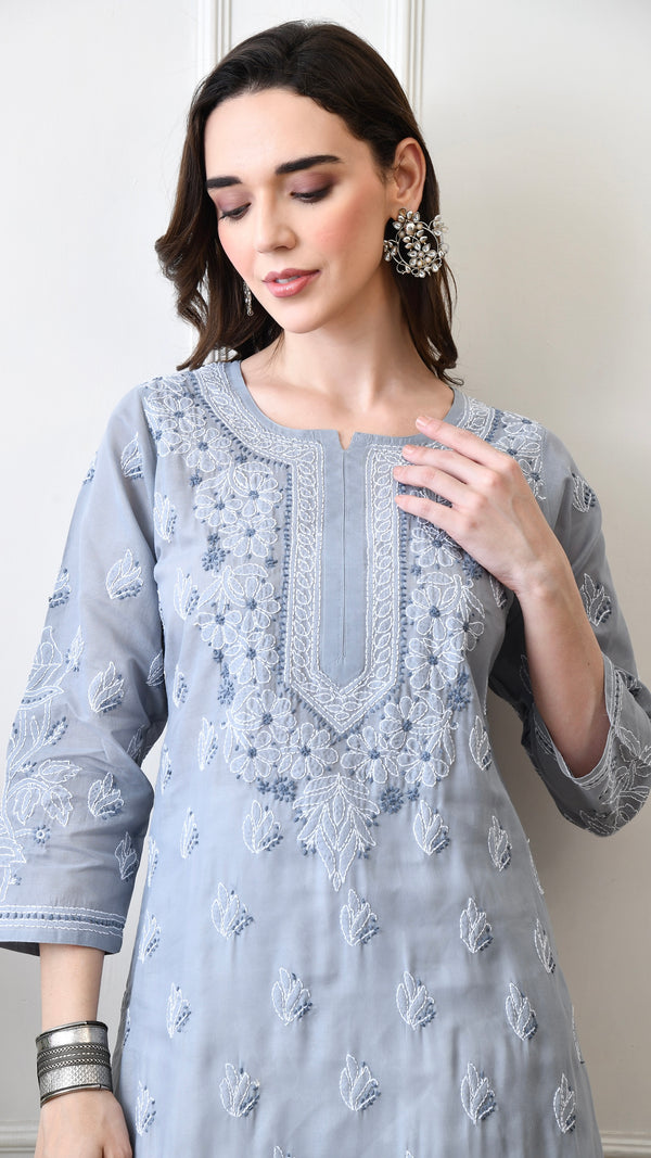 Lucknowi Chikankari Kurti Cotton