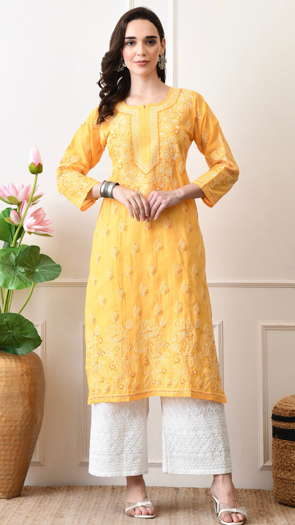Lucknowi Chikankari Kurti Cotton