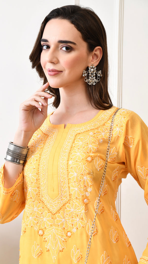 Lucknowi Chikankari Kurti Cotton