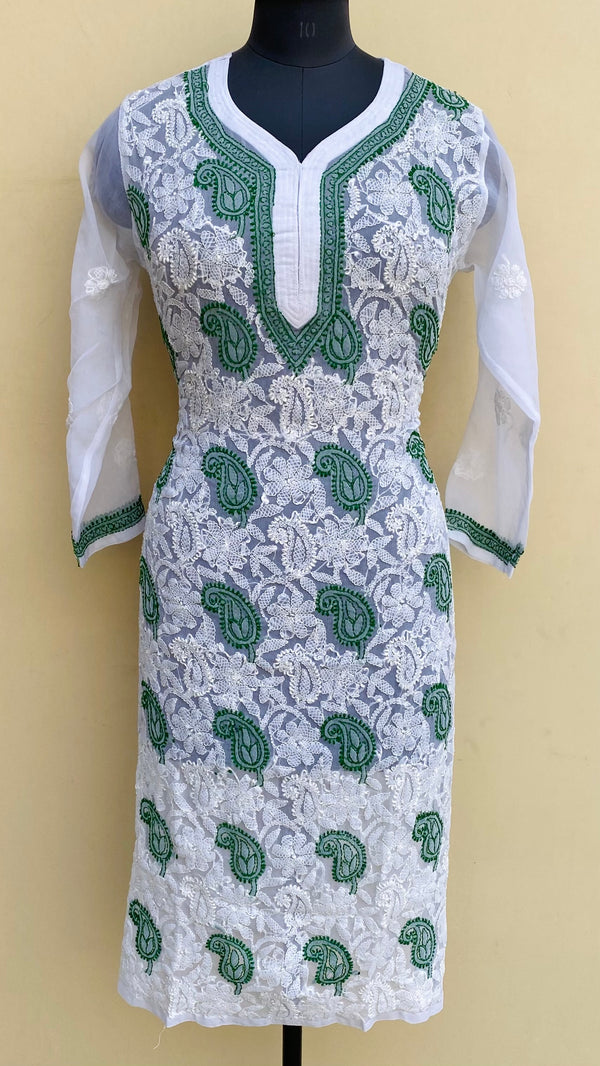 Lucknowi Chikankari Kurti White Georgette