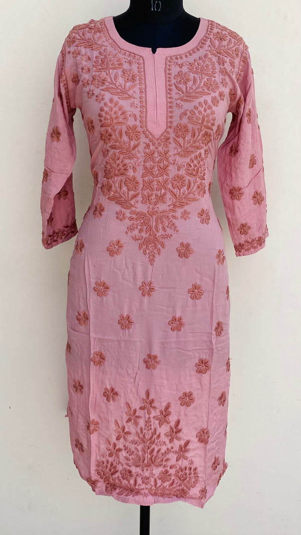 Lucknowi Chikankari Kurti Muslin Cotton With Self & 3D Work