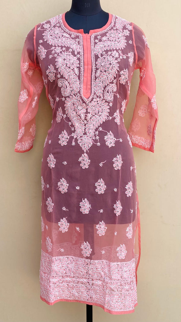 Lucknowi Chikankari Kurti Gajri Georgette