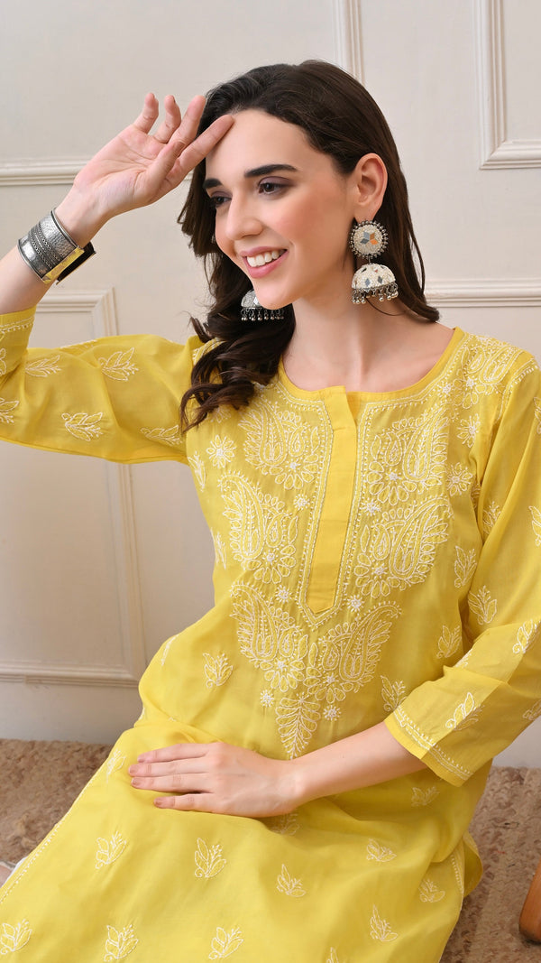 Lucknowi Chikankari Kurti Cotton