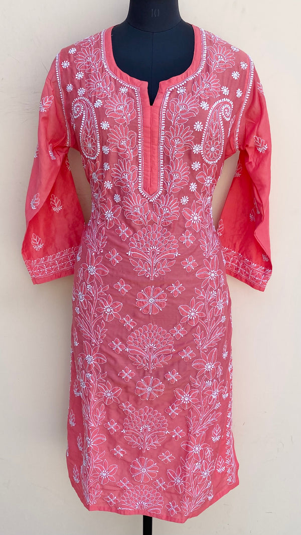 Lucknowi Chikankari Kurti Gajri Muslin Cotton