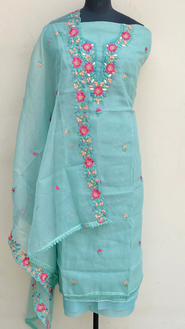 Designer Embroidered Suit Length 3 Piece Kota