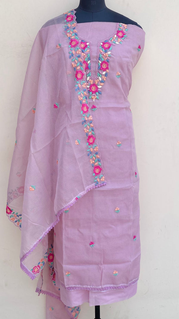 Designer Embroidered Suit Length 3 Piece Kota