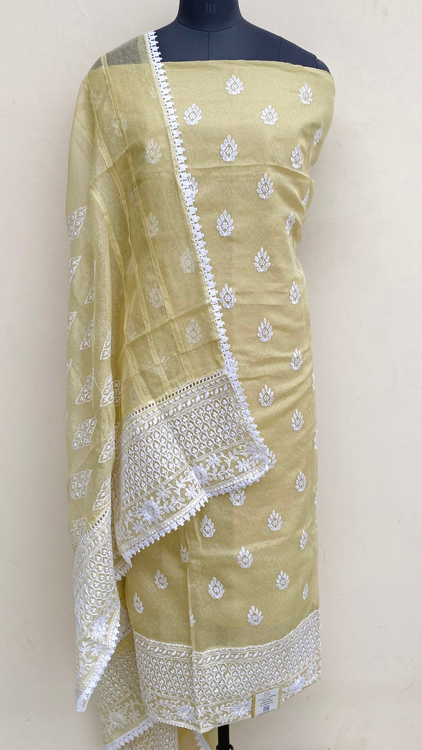 Designer Embroidered Suit Length 3 Piece Beige Kota