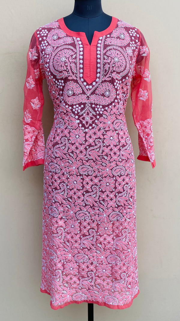 Lucknowi Chikankari Kurti Gajri Georgette