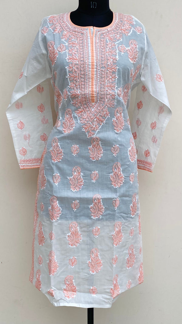Lucknowi Chikankari Kurti White Cotton