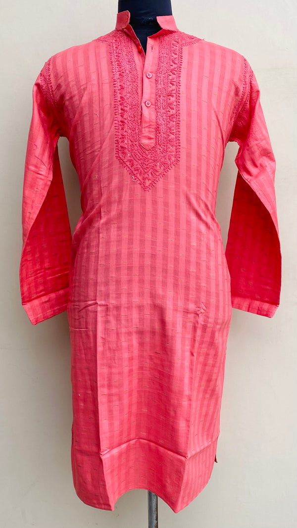 Lucknowi Chikankari Men’s Kurta Gajri Cotton