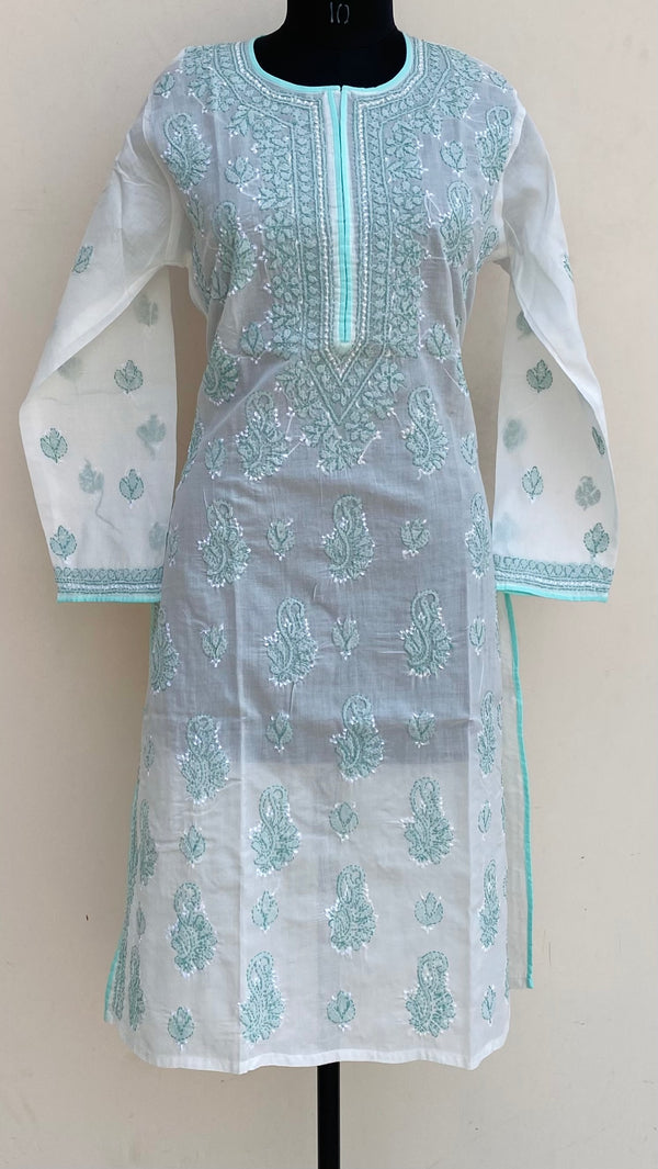 Lucknowi Chikankari Kurti White Cotton