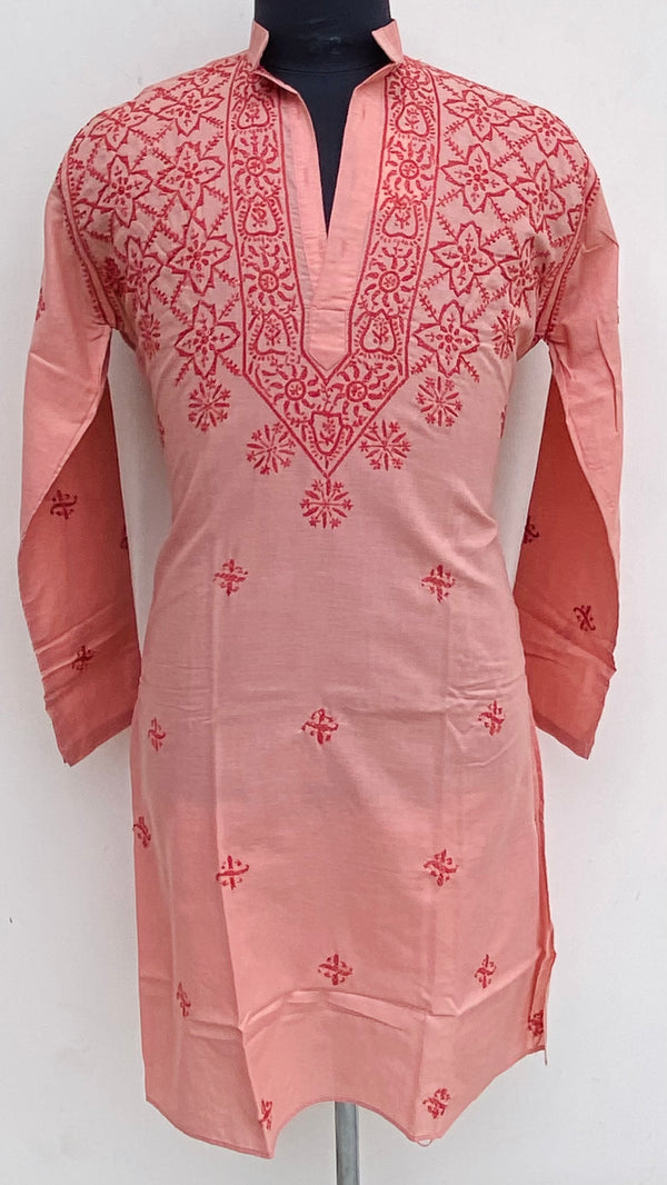 Lucknowi Chikankari Men’s Kurta Gajri Cotton