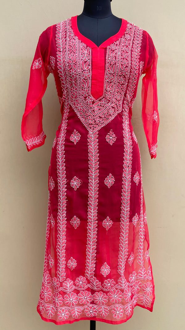 Lucknowi Chikankari Kurti Gajri Georgette