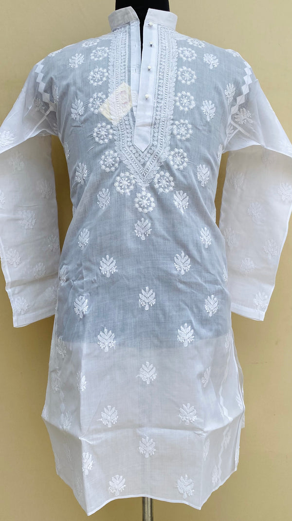 Lucknowi Chikankari Men’s Kurta White Cotton