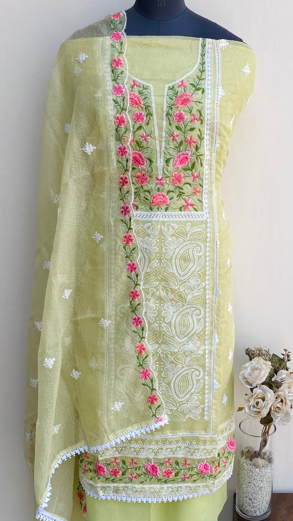 Designer Embroidered Suit Length 3 Piece Kota