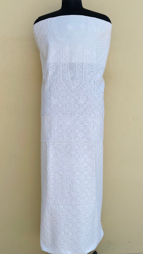 Lucknowi Chikankari Men’s Kurta White Cotton