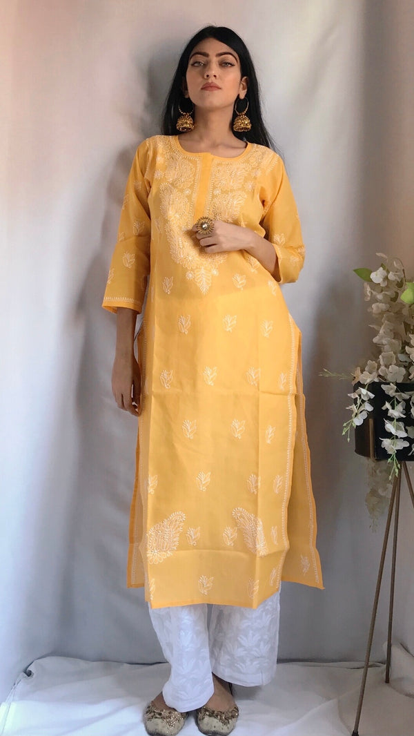 Lucknowi Chikankari Kurti Cotton