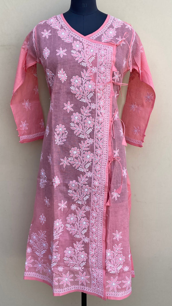 Lucknowi Chikankari Angrakha Kurti Gajri Kota