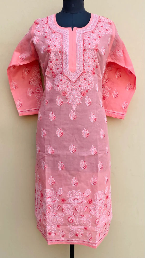 Lucknowi Chikankari Kurti Gajri Cotton