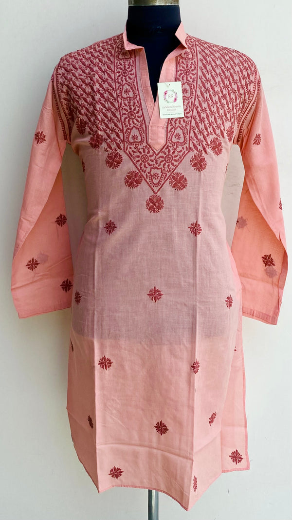 Lucknowi Chikankari Men’s Kurta Gajri Cotton