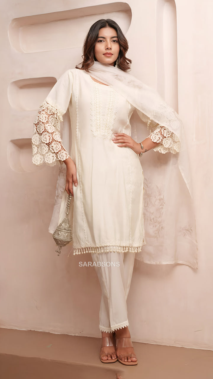 Ivory Dreams Suit Set- Pants Set
