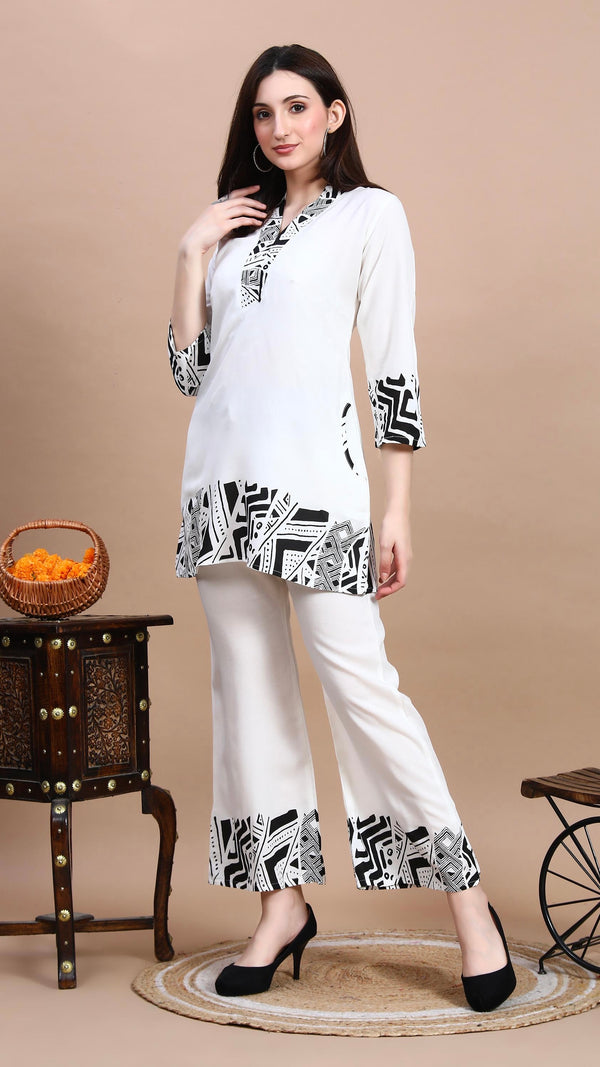 White Soft Cotton Co-ord Set