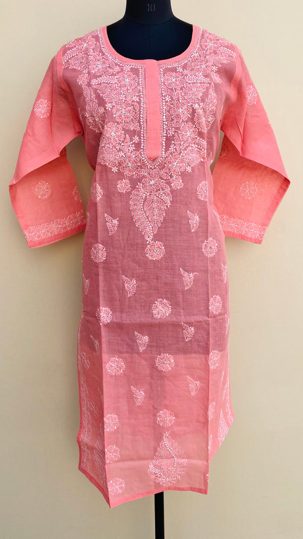 Lucknowi Chikankari Kurti Gajri Cotton