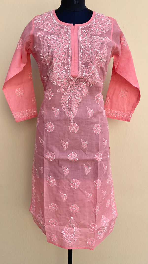 Lucknowi Chikankari Kurti Gajri Cotton