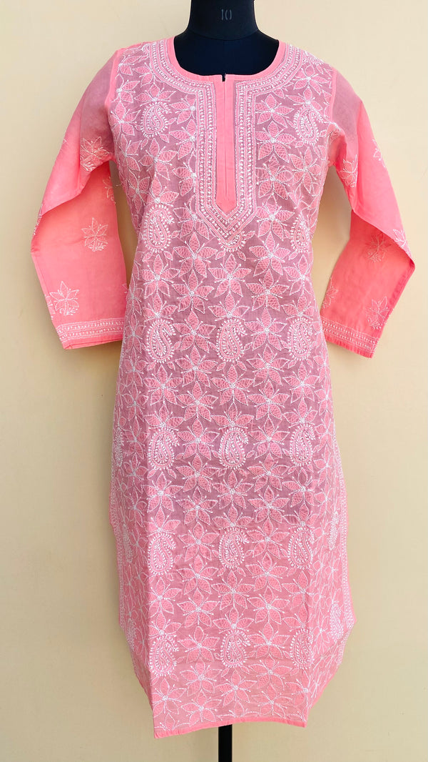 Lucknowi Chikankari Kurti Gajri Cotton