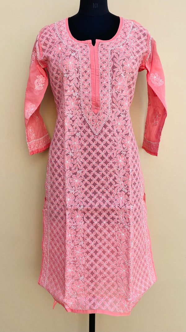 Lucknowi Chikankari Kurti Gajri Cotton