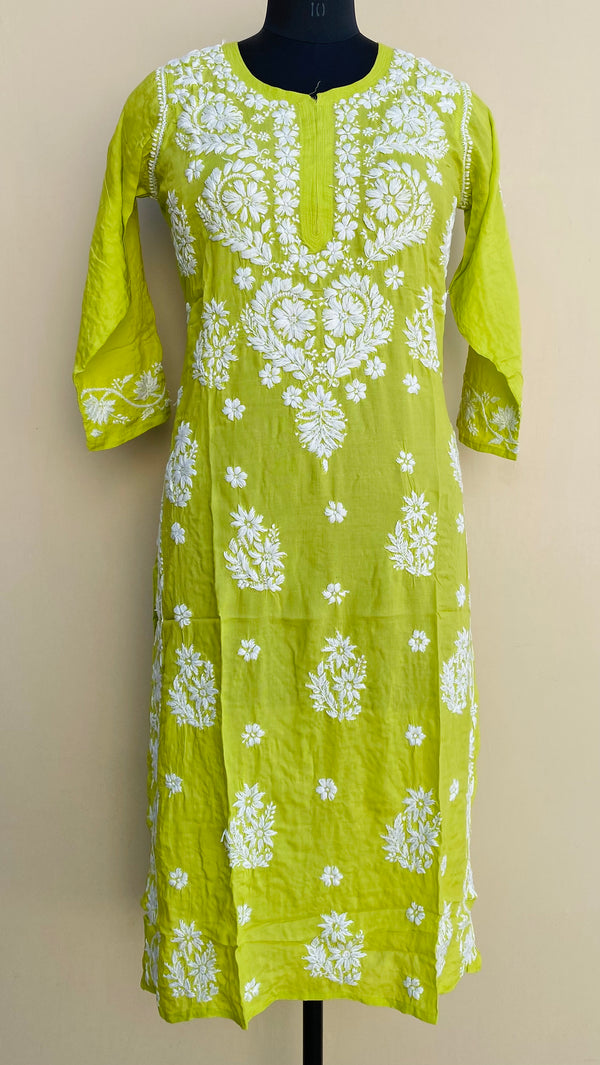 Lucknowi Chikankari Kurti Perrot Modal Cotton