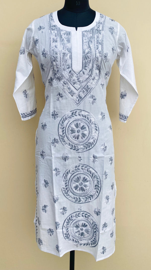 Lucknowi Chikankari Kurti White Mulmul Cotton