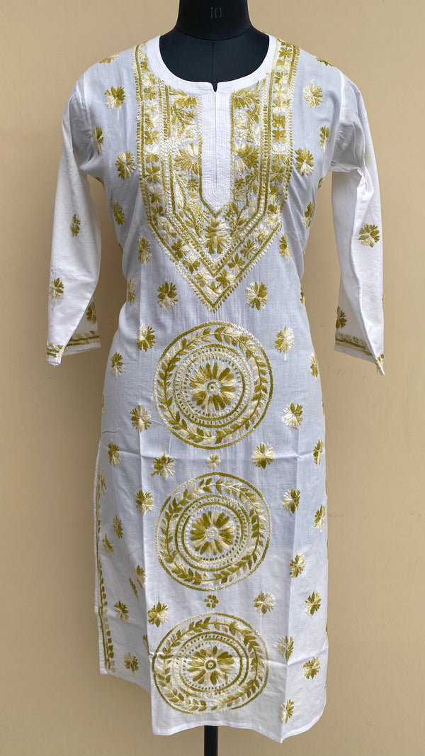 Lucknowi Chikankari Kurti White Mulmul Cotton