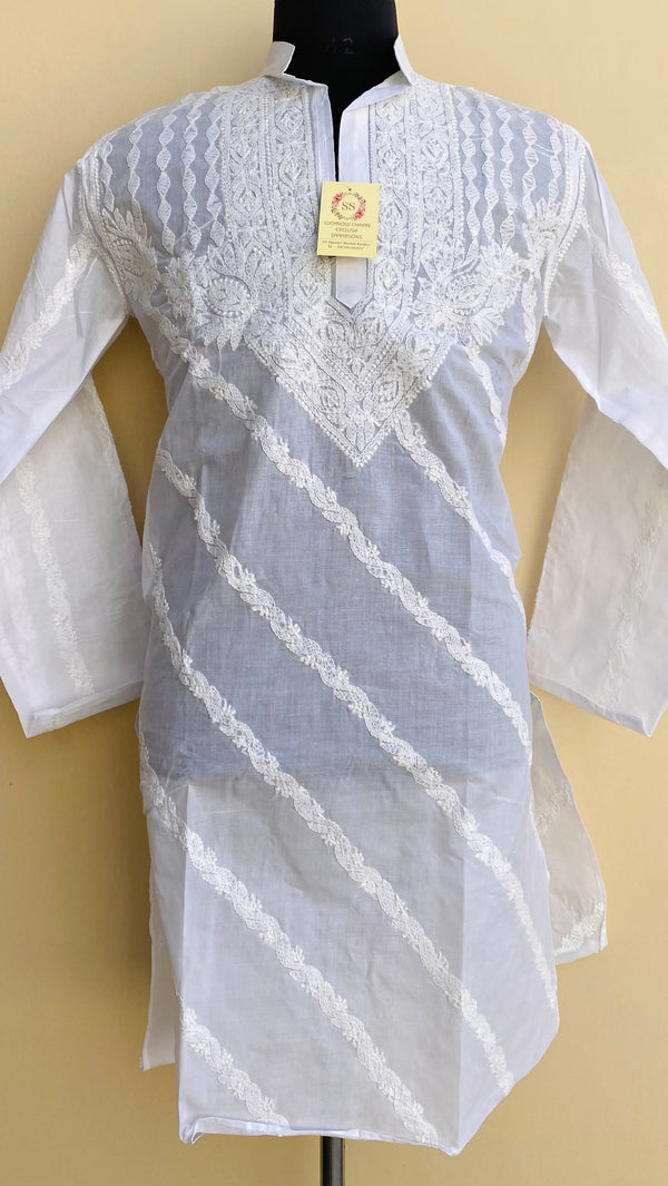 Lucknowi Chikankari Men’s Kurta White Cotton