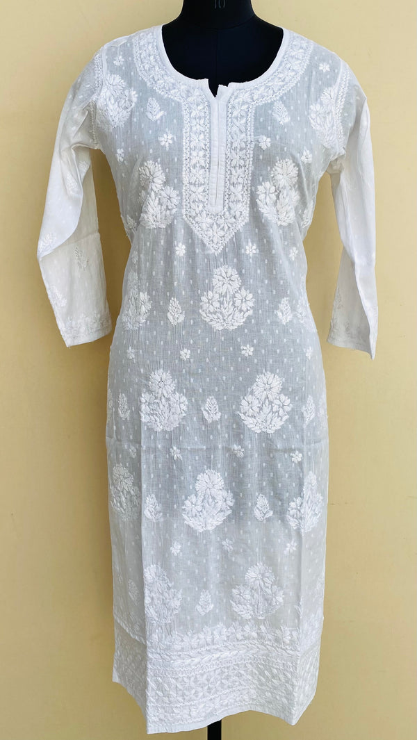 Lucknowi Chikankari Kurti White Mulmul Cotton