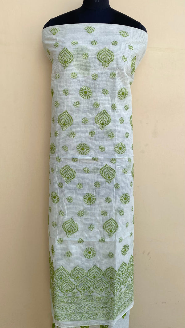 Lucknowi Chikankari Kurta Length White Kota