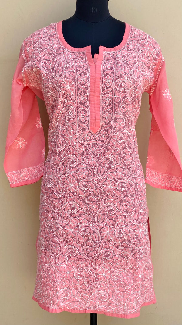 Lucknowi Chikankari Kurti Gajri Cotton