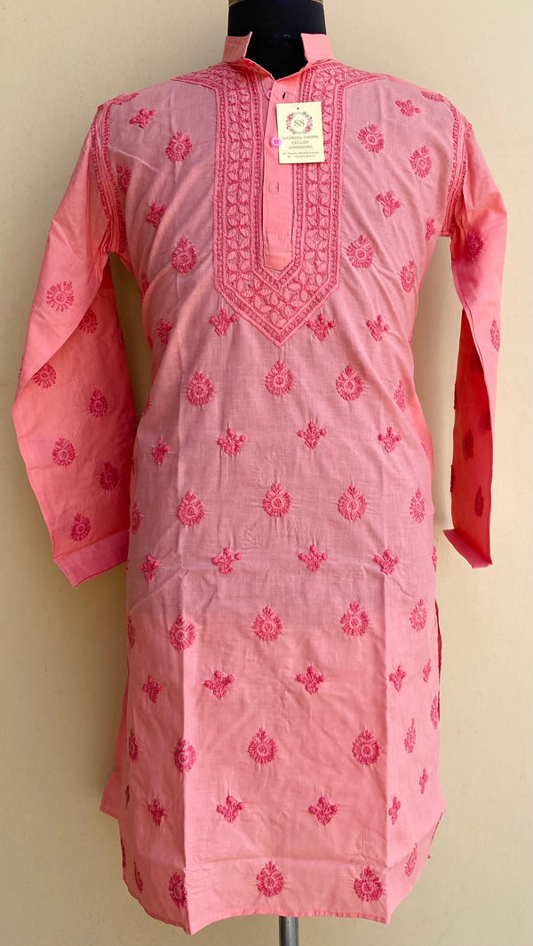 Lucknowi Chikankari Men’s Kurta Gajri Cotton