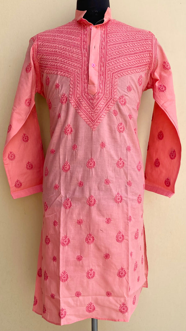 Lucknowi Chikankari Men’s Kurta Gajri Cotton