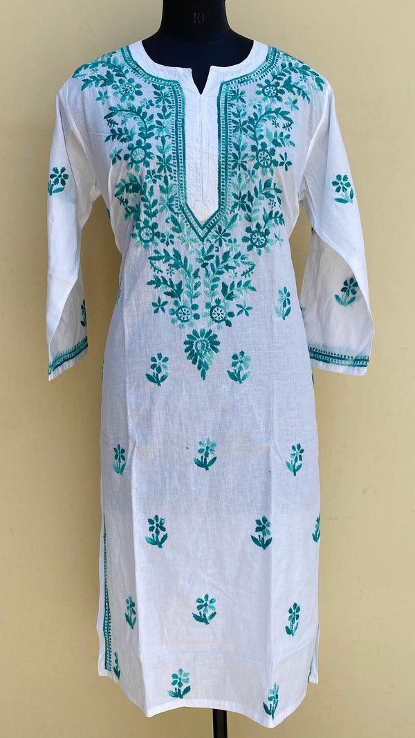 Lucknowi Chikankari Kurti White Mulmul Cotton